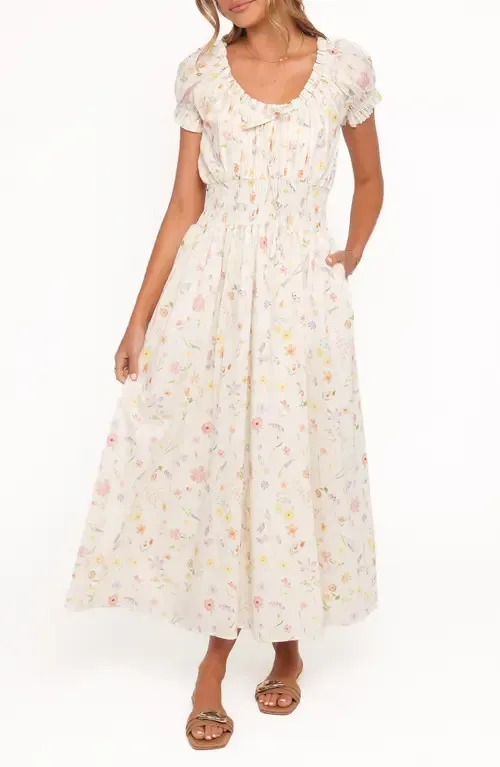Katana Floral Puff Sleeve Maxi Dress by Petal & Pup