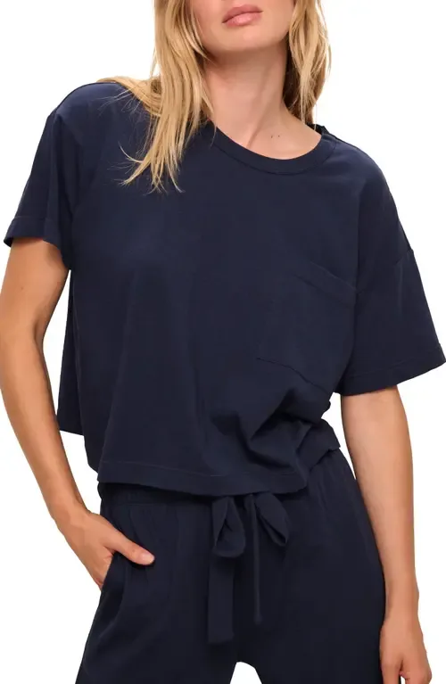 Oversize Aloe Infused Cotton Blend Pajama Top by Eberjey