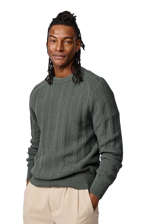Montrose Textured Crew Neck Jumper by Aubin