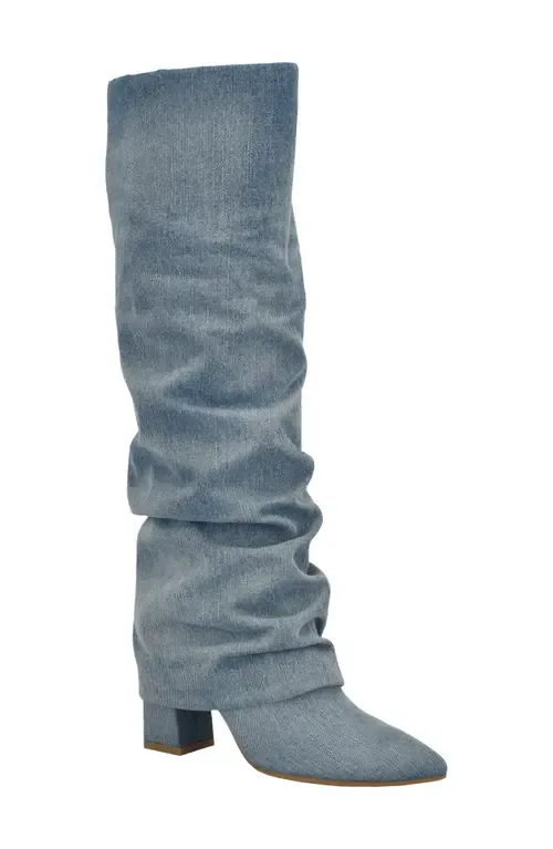 Geima Pointed Toe Slouch Foldover Boot