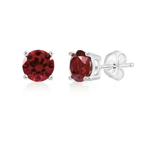 Sterling Silver Round Cut Studs by Donatello Gian