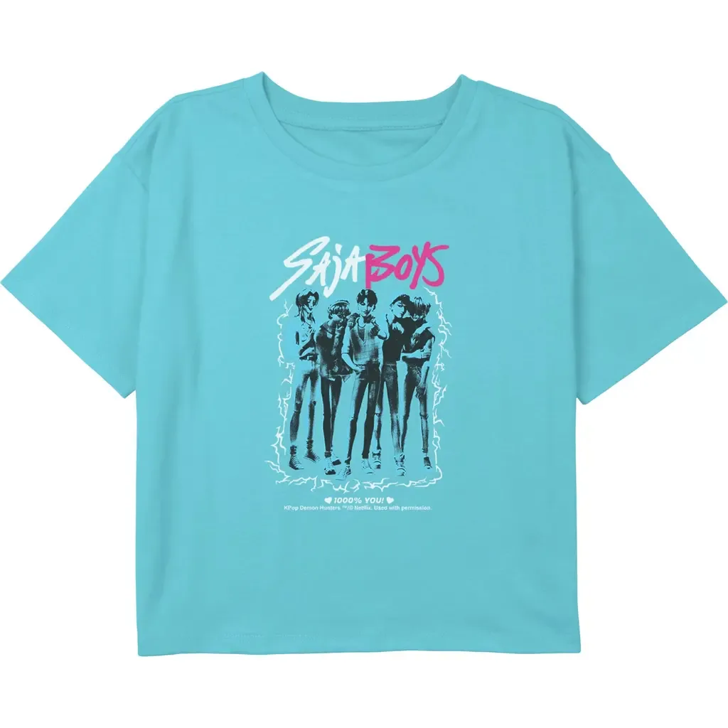 Saja Idols Portrait Cropped T-Shirt by KPop Demon Hunters