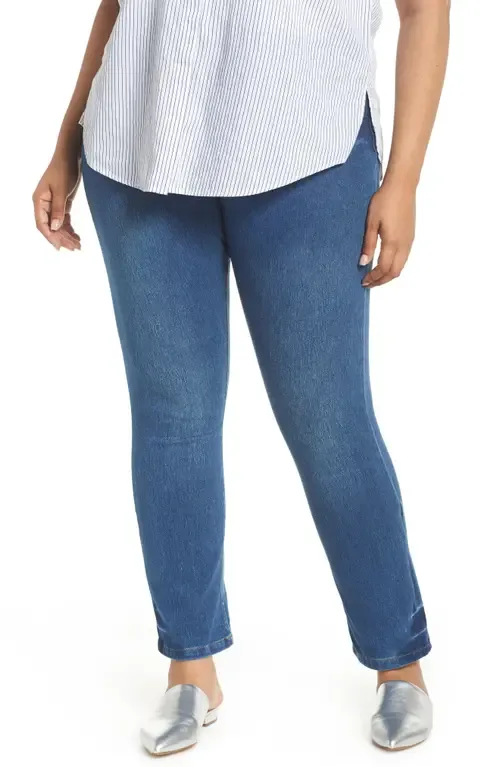 Lyssentials High Rise Boyfriend Denim Leggings by Lysse