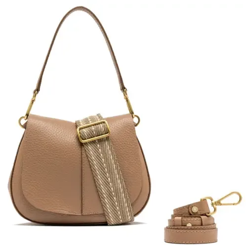 Helena Round Leather Shoulder Bag by Gianni Chiarini