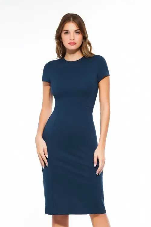 SculptWear Workwear Fitted Dress by Popilush