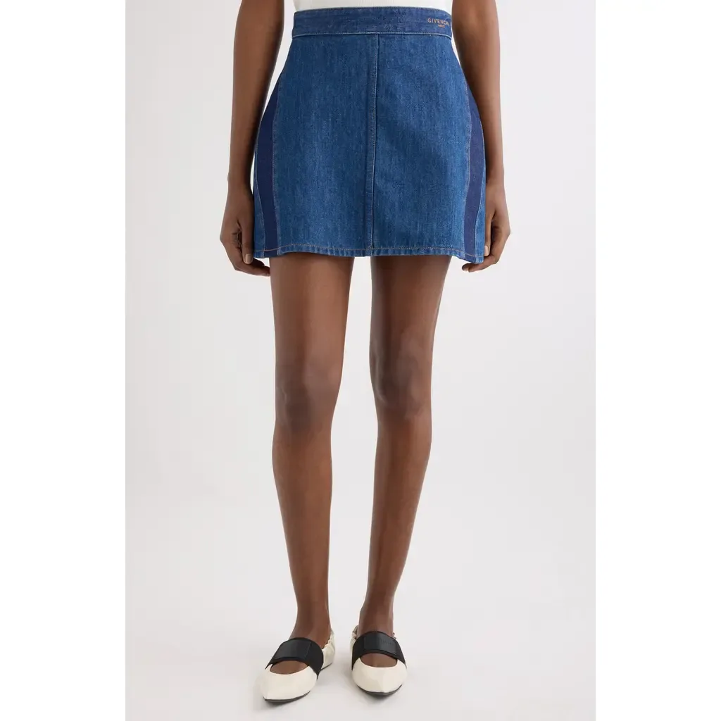 Cocoon Denim Miniskirt by Givenchy