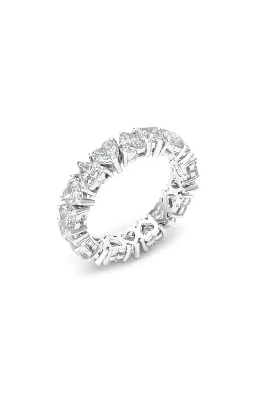 Alternating Hearts Lab Created Diamond Eternity Ring by HauteCarat