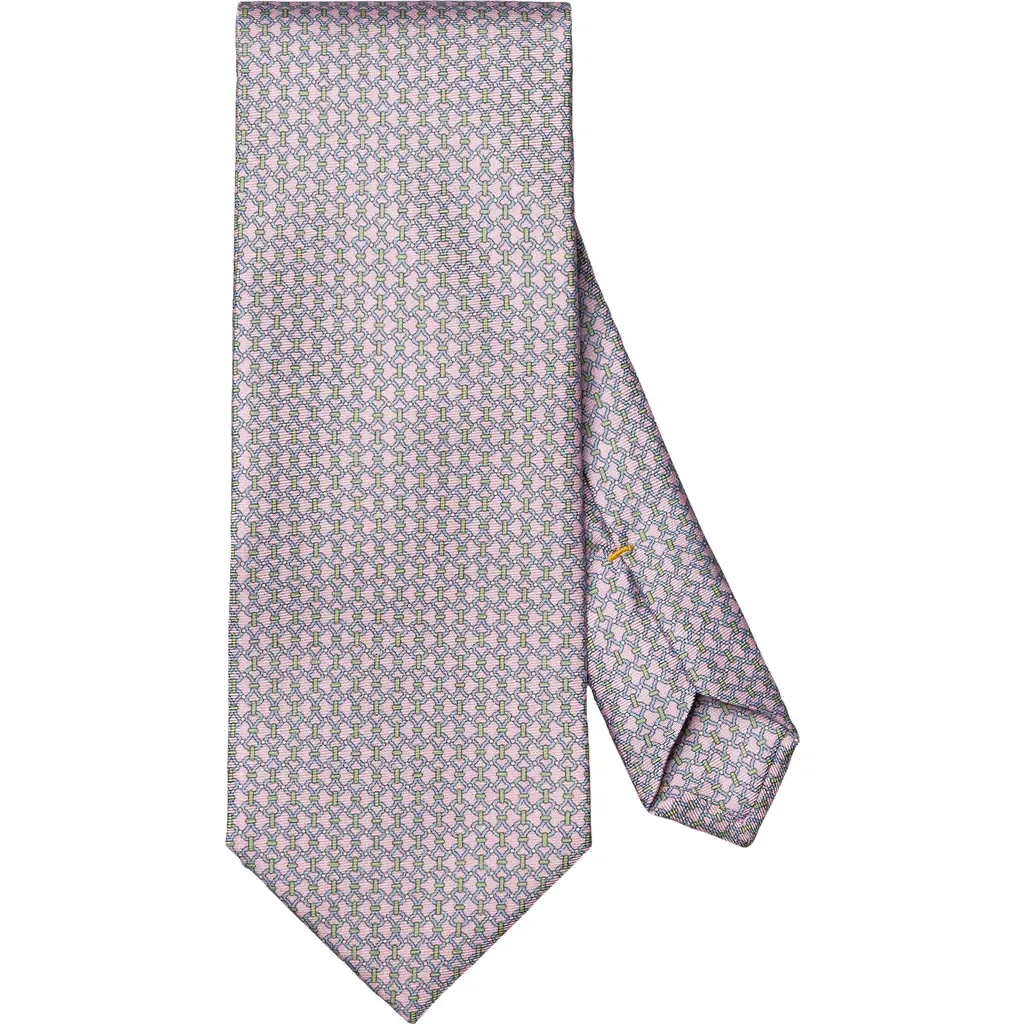 Chain Pattern Silk Tie by Eton