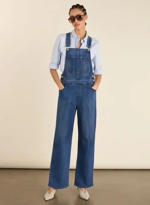 Joanna Stretch Wide Leg Dungarees