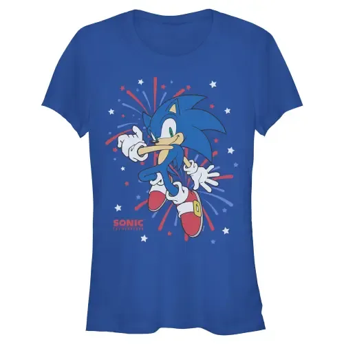 4th of July Fireworks Short Sleeve Graphic T-Shirt by Sonic the Hedgehog