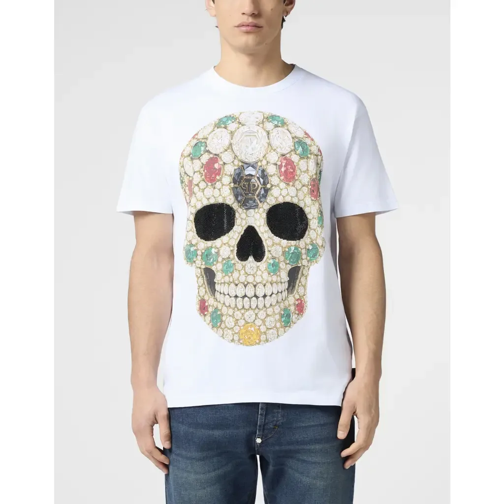 Round Neck T-Shirt Skull Stones by PHILIPP PLEIN