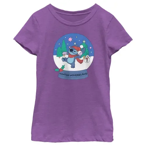 Winter Wonderland Stitch Short Sleeve Graphic T-Shirt by Lilo & Stitch