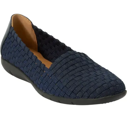 The Bethany Stretch Woven Slip on Flat by Comfortview