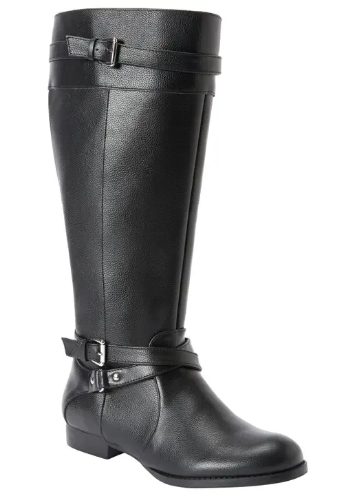 The Janis Wide Calf Leather Boot