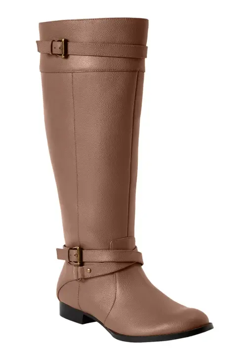 The Janis Wide Calf Leather Boot