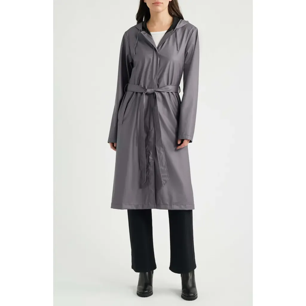 Waterproof A-Line Long Raincoat by Rains