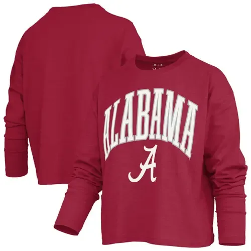 Pressbox Crimson Alabama Crimson Tide Motley Boxy Waist-Length Long Sleeve T-Shirt by PRESSBOX