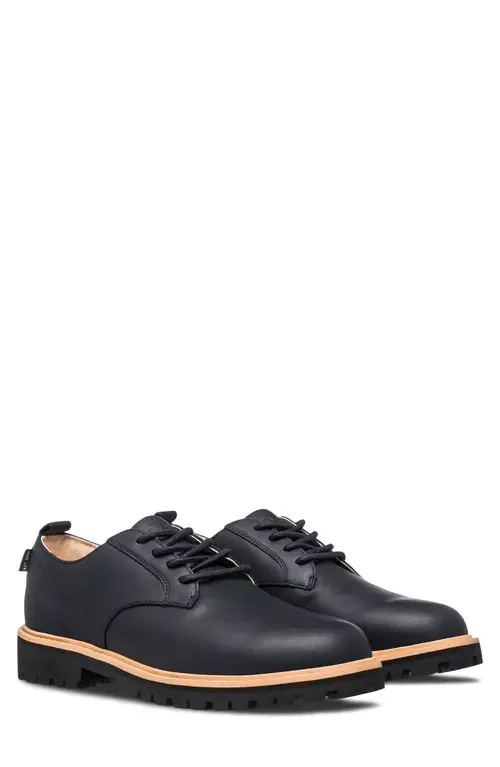 Logan Lugged Plain Toe Derby in Silver Mink Suede