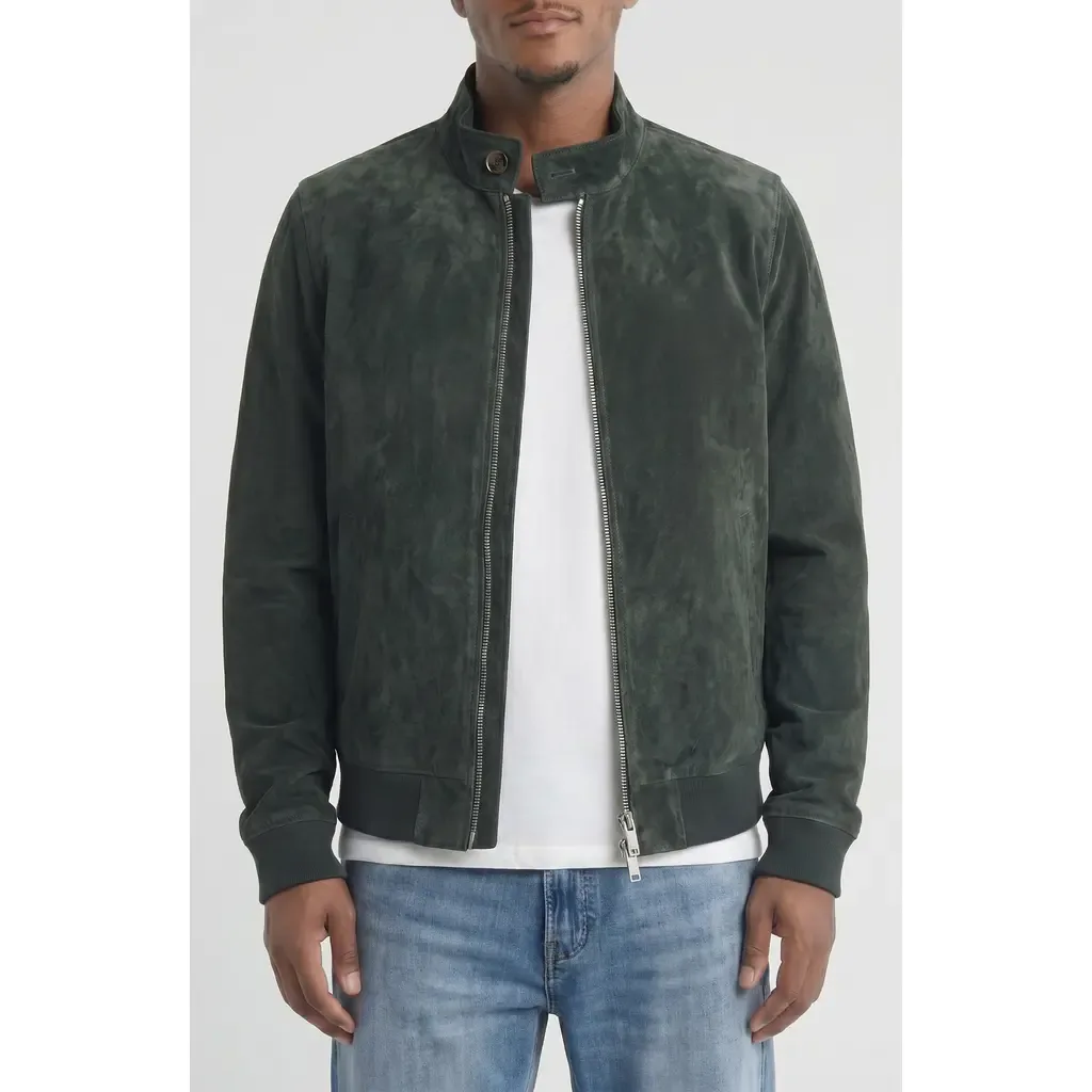 Genuine Suede Harrington Jacket by Bagatelle
