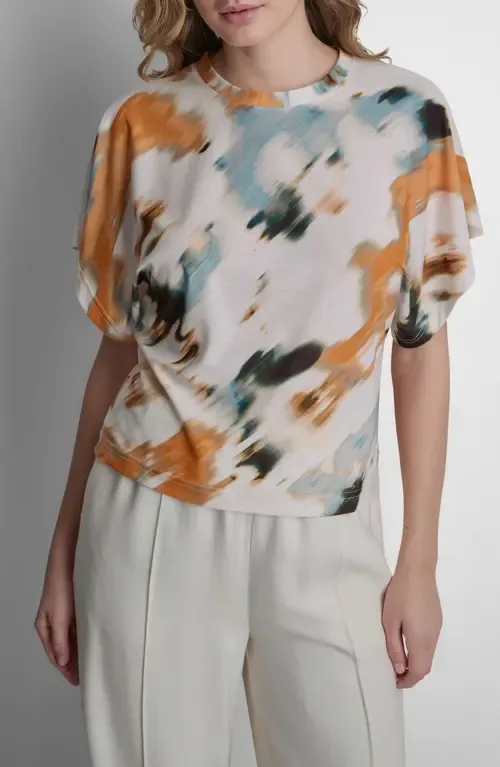 Dolman Sleeve Stretch Cotton Top by DKNY