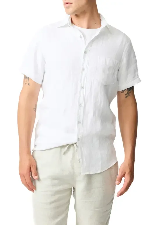 Palm Beach Sports Fit Short Sleeve Linen Button-Up Shirt by Rodd & Gunn