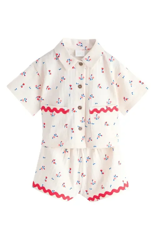 Floral Button-Up Shirt & Shorts Set by NEXT