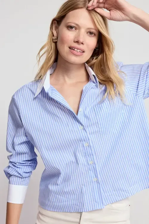 The Long Sleeve Boxy Crop by The Shirt by Rochelle Behrens