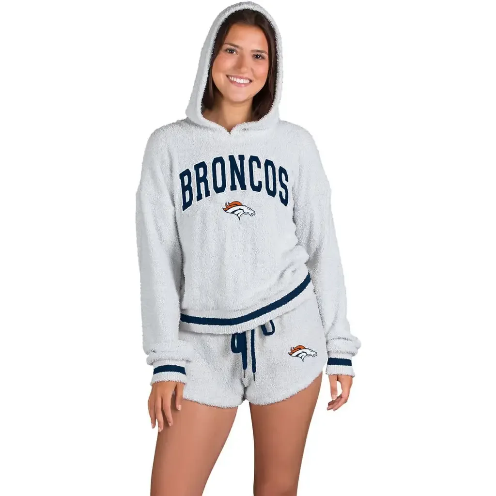 Concepts Sport Denver Broncos Whitley Long Sleeve Hoodie Top & Shorts Set by CONCEPTS SPORT