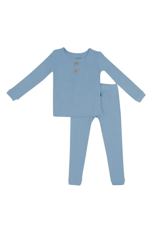 Rib Henley Fitted Two-Piece Pajamas by Kyte BABY