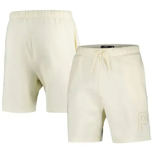 Pro Standard Cream Pittsburgh Pirates Neutral Fleece Shorts by PRO STANDARD