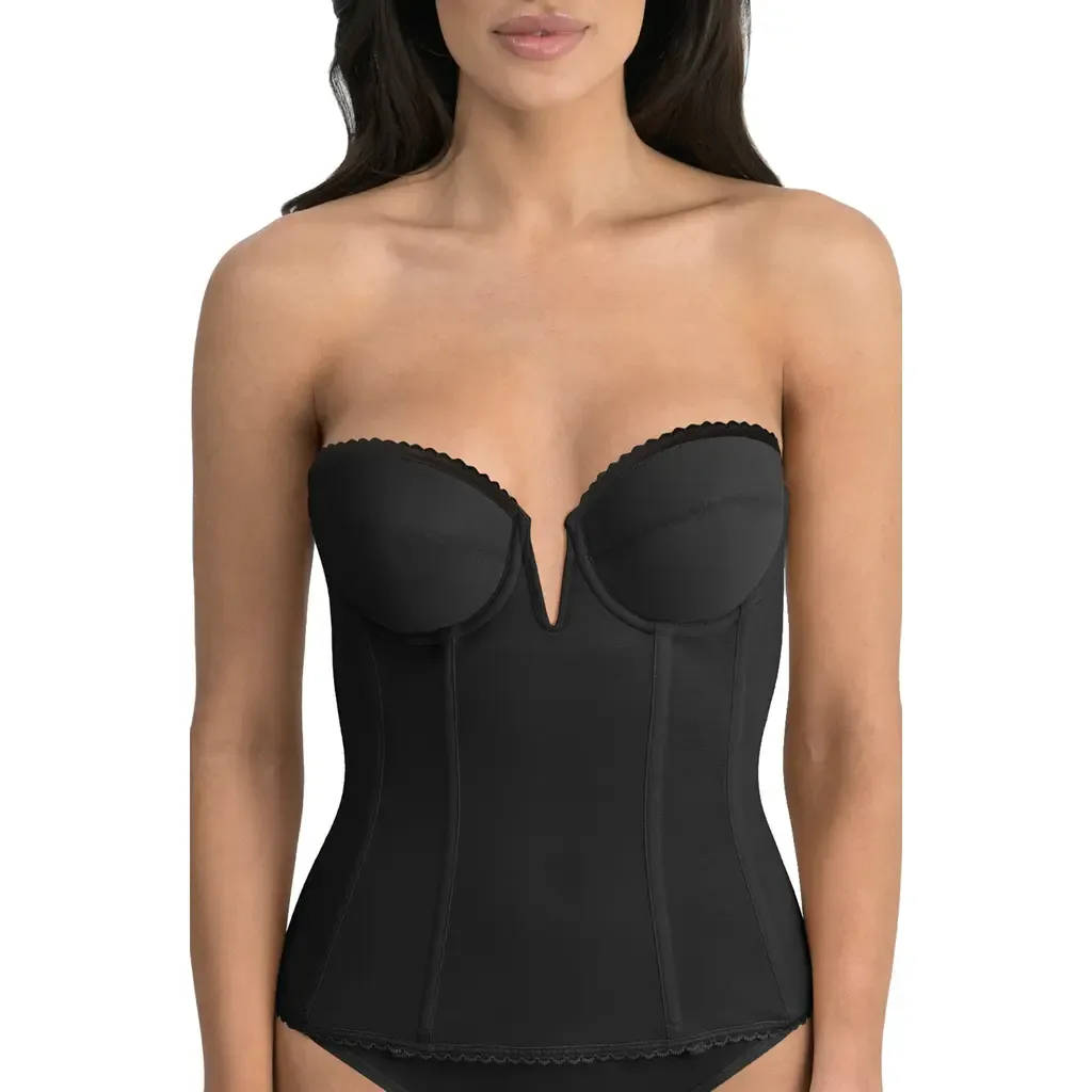 Vivienne Convertible Strapless V Wire Longline Corset Bra by Dominique Intimates