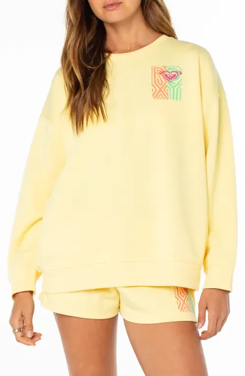 Morning Strole Graphic Crewneck Sweatshirt by Roxy