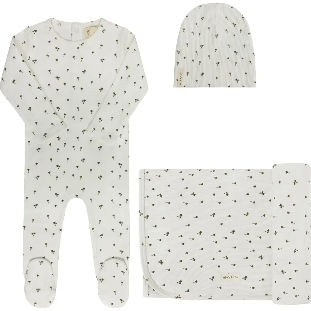 Printed Palm Trees Collection Layette Set by Ely's & Co.