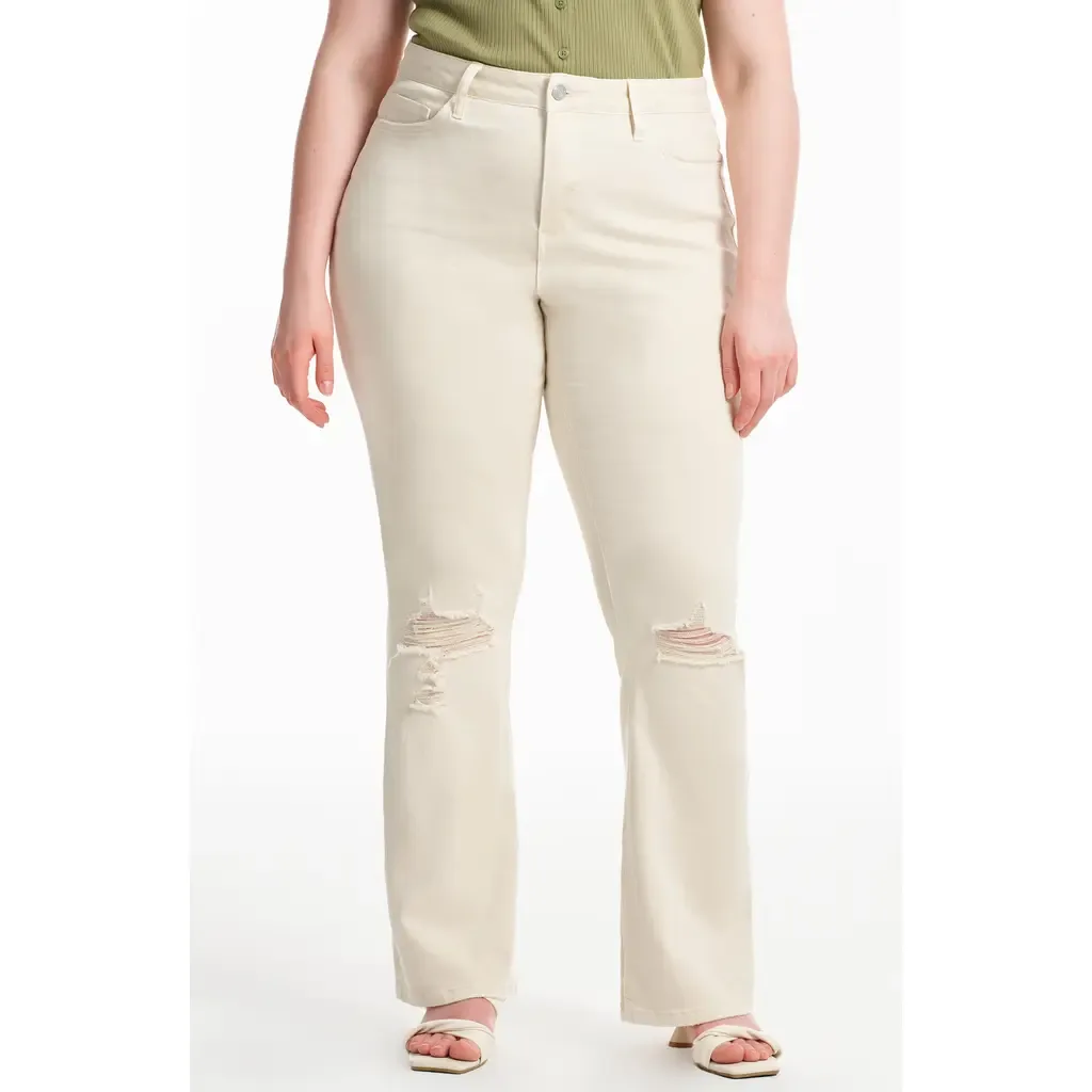 Emily High Waist Distressed Flare Leg Jean by Bayeas