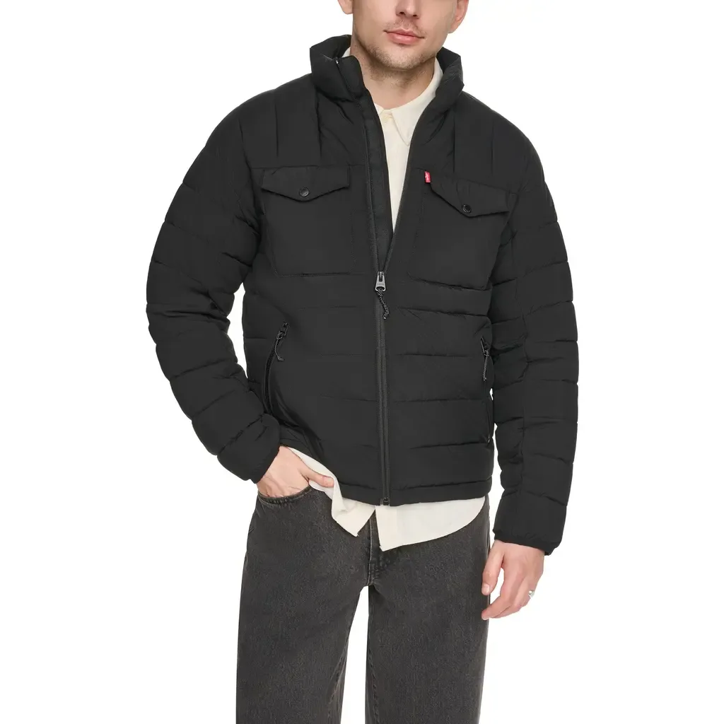 Stand Collar Puffer Jacket by levi's