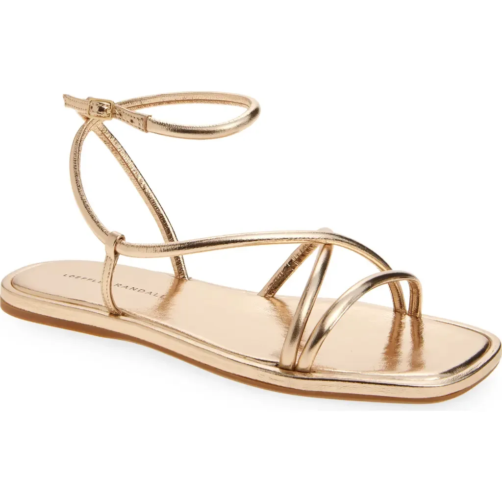 Noor Ankle Strap Metallic Sandal by Loeffler Randall