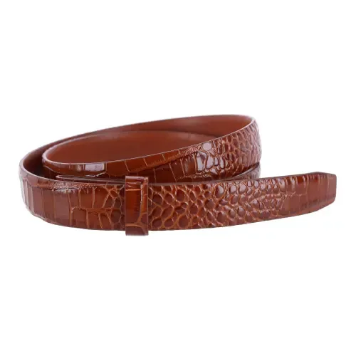 25mm Gator Embossed Leather Belt Strap by Trafalgar