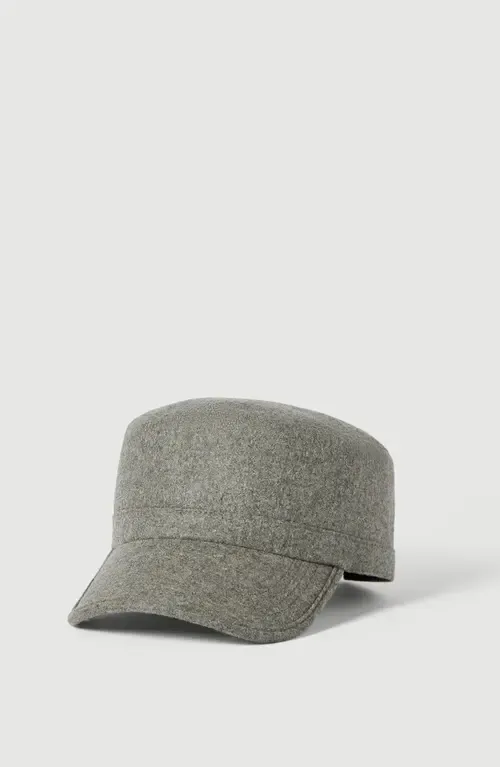 Virgin Wool Flannel Field Cap by Brunello Cucinelli