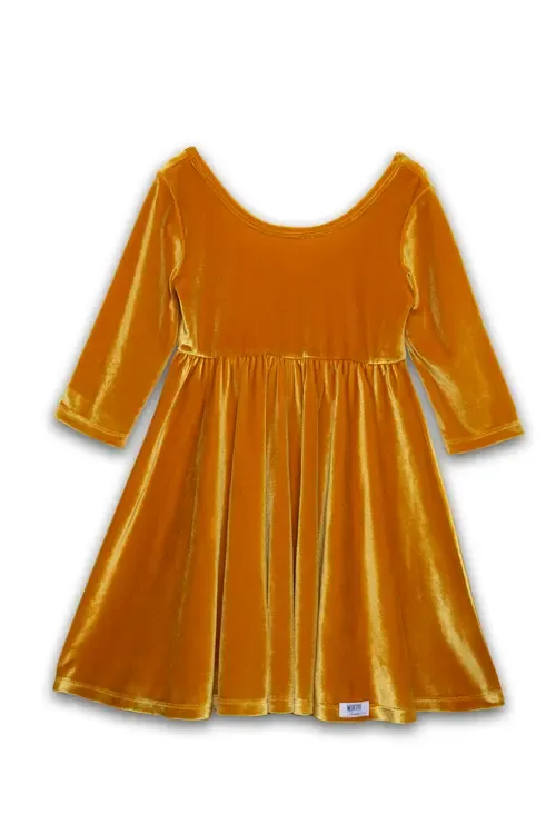 Stretch Velvet Twirly Dress by WORTHY THREADS