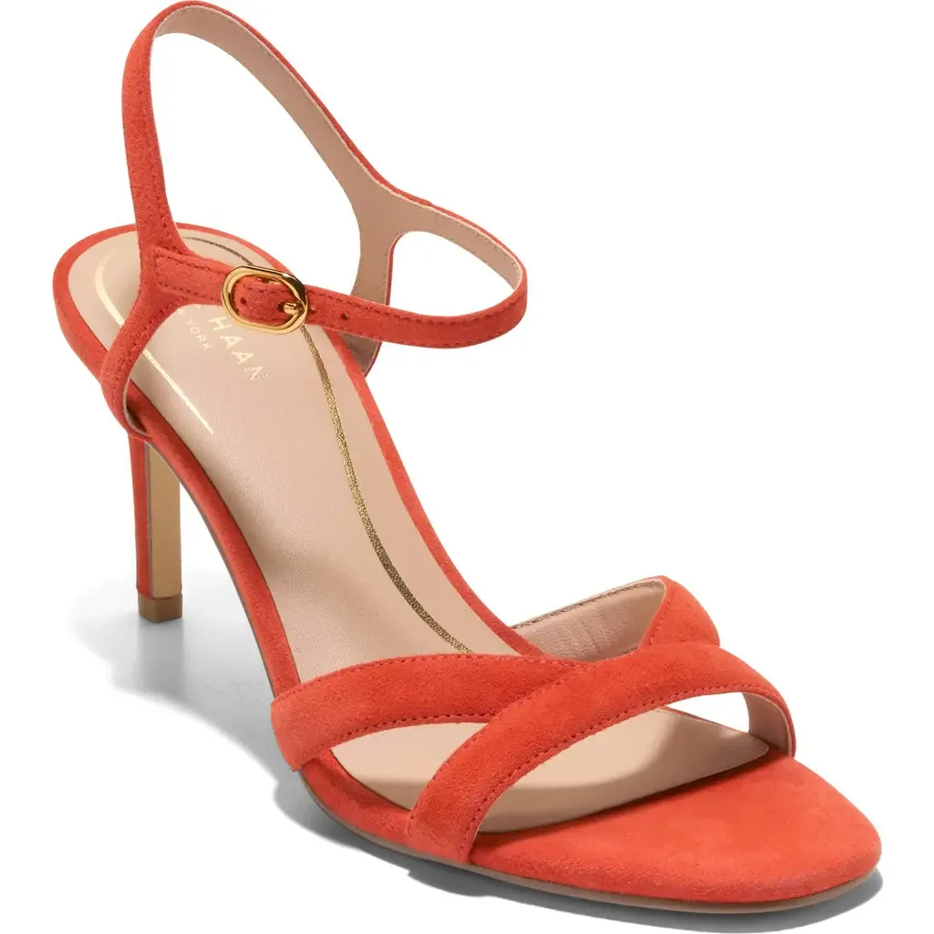 Constantina Ankle Strap Sandal in Summer Fig Suede by Cole Haan