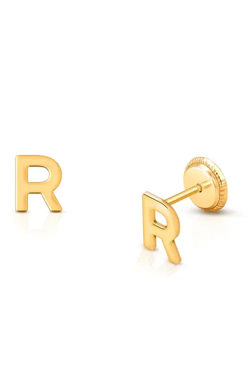 Initial Stud Screw Back Earrings by Tiny Blessings