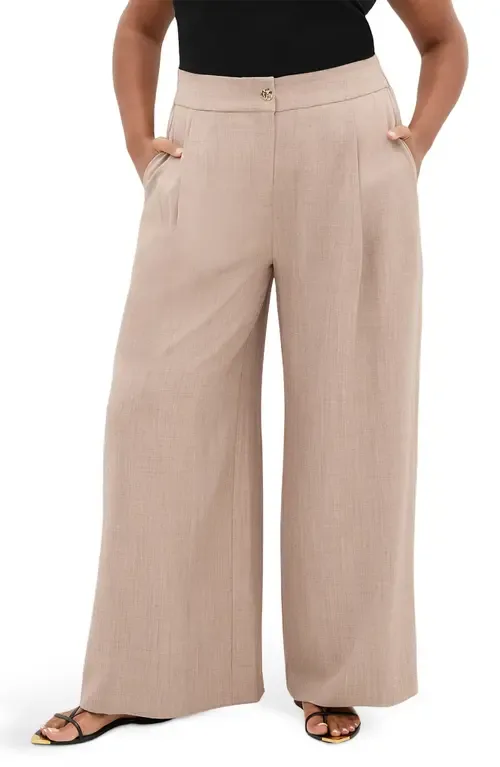 Luci Pleated Wide Leg Pants by City Chic