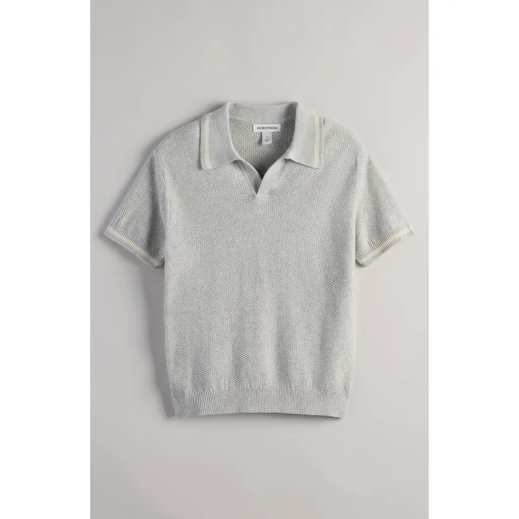 Textured Cotton Polo Sweater by Nordstrom