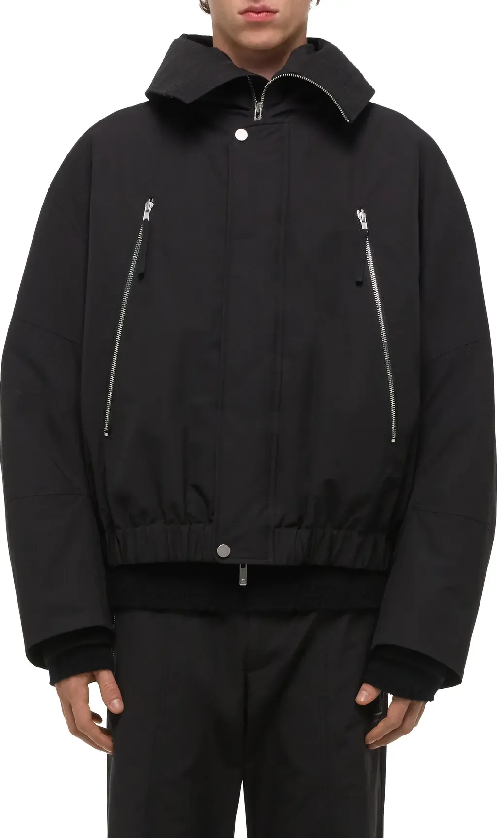 Cotton Blend Bomber Jacket