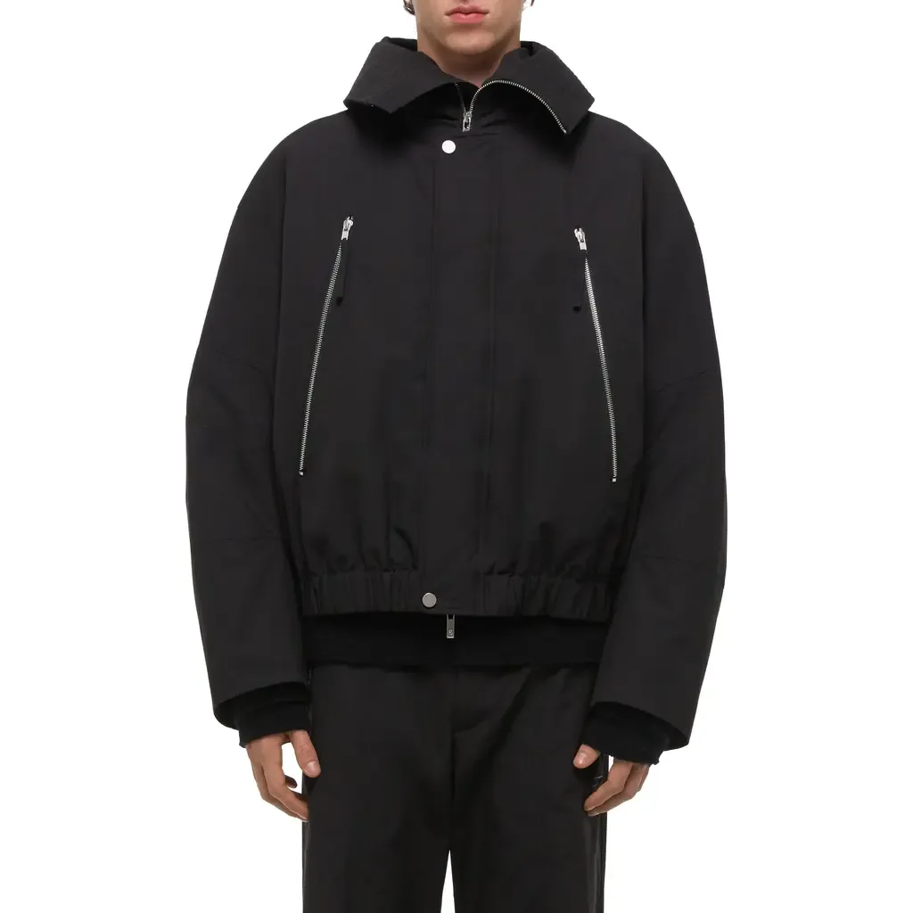 Cotton Blend Bomber Jacket