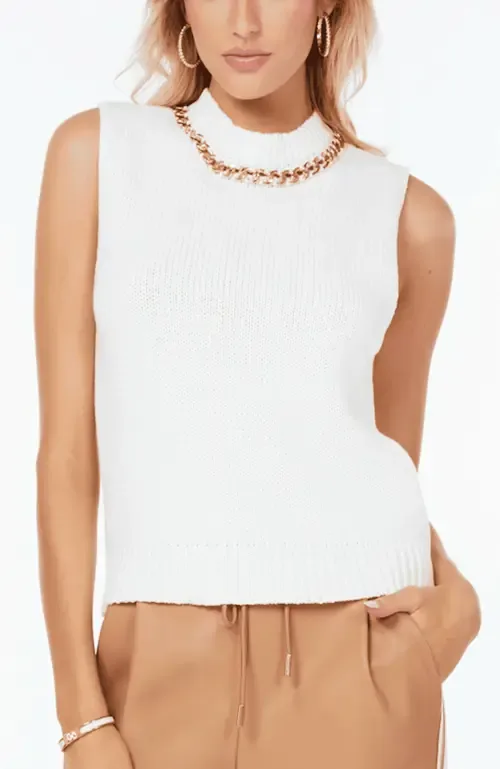 Savoy Chain Detail Sweater Tank by Bishop + Young