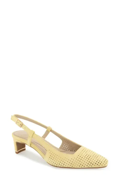 Marbella Perf Slingback Pump in Lemon Suede by Kenneth Cole