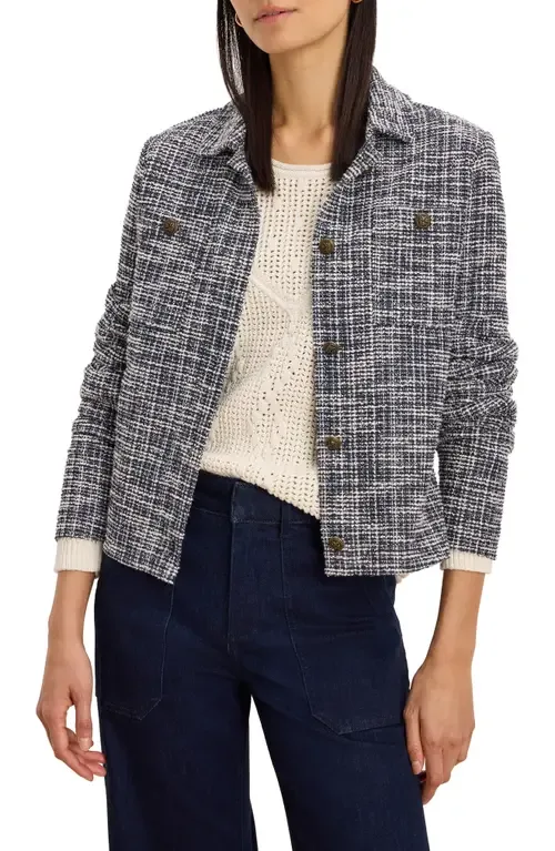 Nightfall Metallic Crop Tweed Jacket by NIC+ZOE