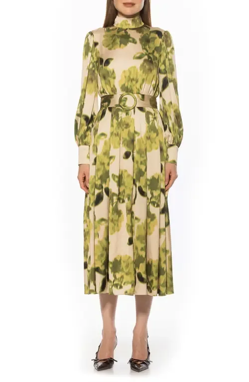 Safiya Long Sleeve Belted Fit & Flare Dress by Alexia Admor