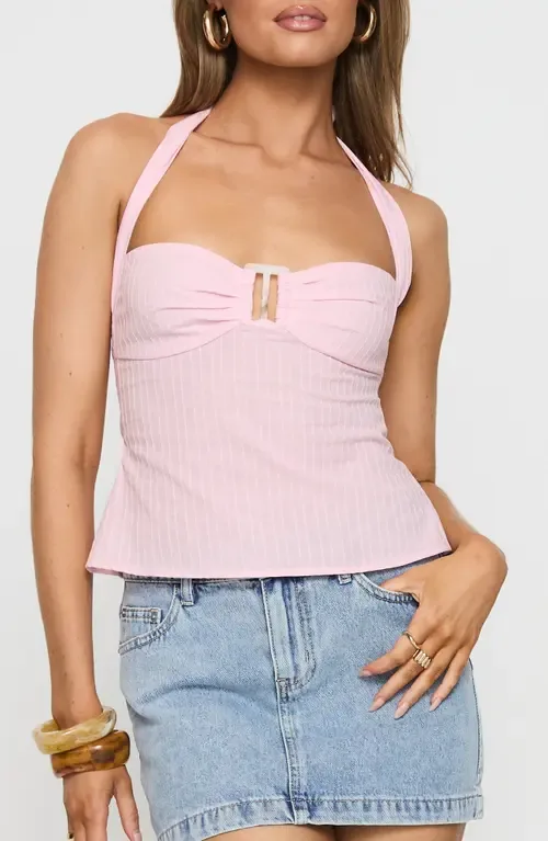 Isabetta Cotton Halter Top by Princess Polly